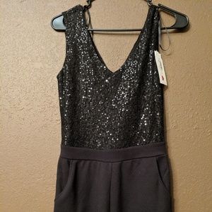 Black Sleeveless Romper